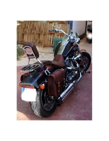 ALFORJA PIEL CENTURION MARRÓN DCHA PARA DYNA H.D