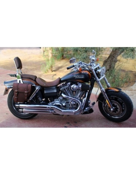 ALFORJA PIEL CENTURION MARRÓN DCHA PARA DYNA H.D