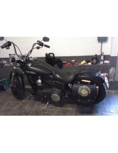 ALFORJA PIEL SPARTA WILLIE HD IZQ PARA DYNA FAT-BOB H.D