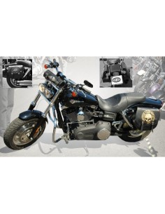 ALFORJA PIEL SPARTA WILLIE HD IZQ PARA DYNA FAT-BOB H.D