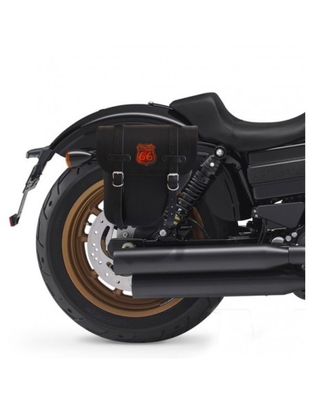 ALFORJA PIEL CENTURION RUTA 66 DCHA DYNA LOW RIDE S H.D