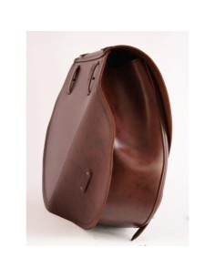 ALFORJA PIEL BIG BANDO BASICA MARRÓN IZQUIERDA PARA DYNA H.D