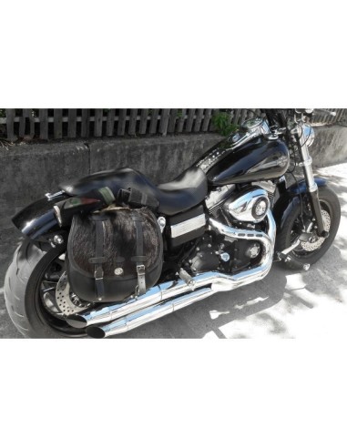 ALFORJA PIEL BANDO SALVAJE DERECHA PARA DYNA HARLEY DAVIDSON