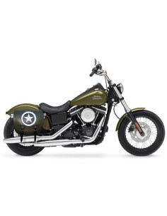 ALFORJA PIEL SPARTA ARMY STAR VERDE MILITAR DCHA DYNA STREET BOB H.D