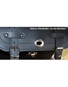 ALFORJA PIEL CENTURION PARCHE CALAVERA DCHA PARA DYNA H.D