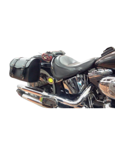 ALFORJA PIEL ITAKA PARA SOFTAIL BLACK LINE H.D