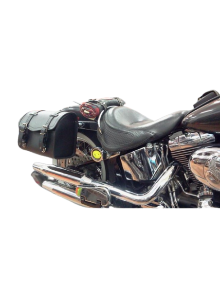 ALFORJA PIEL ITAKA PARA SOFTAIL BLACK LINE H.D