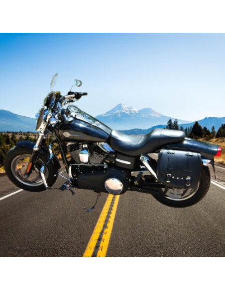 ALFORJA LATERAL PIEL FAT BANDO BASICA UNIVERSAL