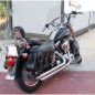 ALFORJAS PIEL IKARO TRENZADO GOTICA PARA SOFTAIL FAT-BOY H.D