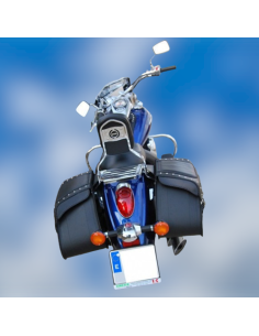 ALFORJAS RIGIDAS SUPER-STAR CLASICAS TRENZADA PARA SOFTAIL H.D