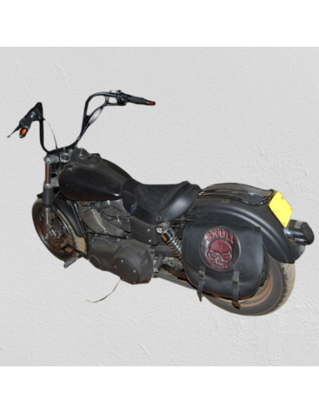 ALFORJA LATERAL SPARTA SKULL PARA SOFTAIL HARLEY DAVIDSON