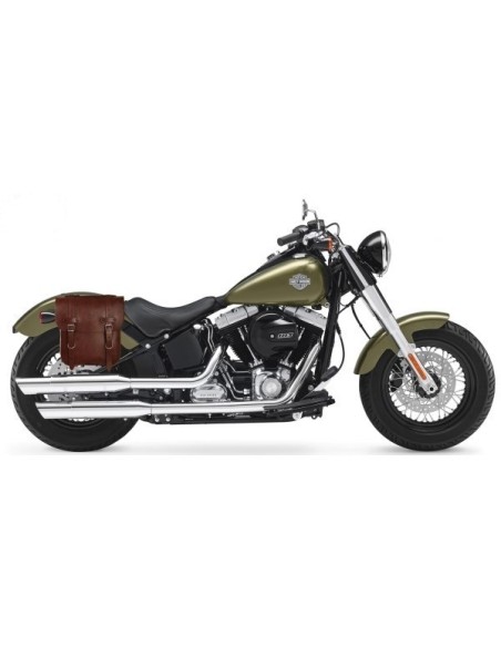 ALFORJA PIEL ADRIANO BASICA MARRÓN PARA SOFTAIL SLIM H.D