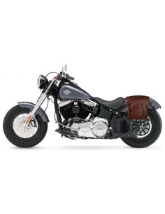 ALFORJA PIEL ADRIANO BASICA MARRÓN PARA SOFTAIL SLIM H.D