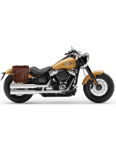 ALFORJA PIEL ADRIANO BASICA MARRÓN PARA SOFTAIL SLIM H.D