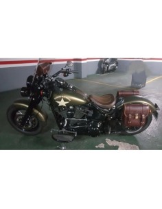 ALFORJA PIEL ADRIANO BASICA MARRÓN PARA SOFTAIL SLIM H.D