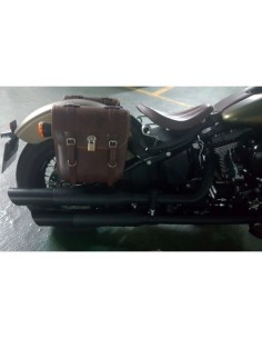 ALFORJA PIEL ADRIANO BASICA MARRÓN PARA SOFTAIL SLIM H.D