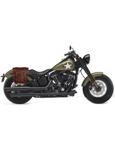 ALFORJA PIEL ADRIANO BASICA MARRÓN PARA SOFTAIL SLIM H.D