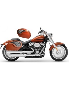 ALFORJAS RIGIDAS VENDETTA GRAN JEFE MARRÓN CUERO SOFTAIL FAT BOY H.D