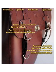 ALFORJA PIEL CENTURION MARRÓN DCHA PARA DYNA H.D