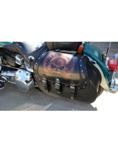 ALFORJAS RIGIDAS CAMPEADOR PERSONALIZADA WILLIE HARLEY DAVIDSON PARA SOFTAIL H.D