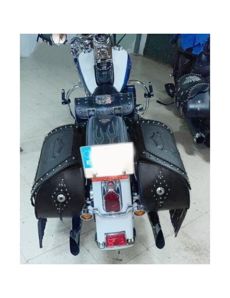 ALFORJAS RIGIDAS JABATON CON ESCUDO HD PARA SOFTAIL DELUXE H.D