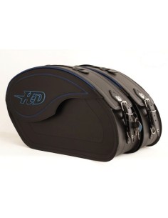 ALFORJAS PIEL RIGIDAS VENDETTA PERFIL AZUL