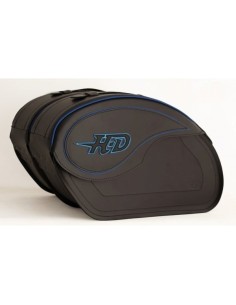 ALFORJAS PIEL RIGIDAS VENDETTA PERFIL AZUL