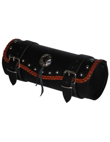 RULO MEDIANO CLASICO TRENZADO MARRON 1 CONCHO 29X11CM