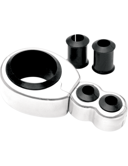 ABRAZADERAS GUÍAS DE CABLE CROMADO DOS CABLES 25,4-28,6 MM