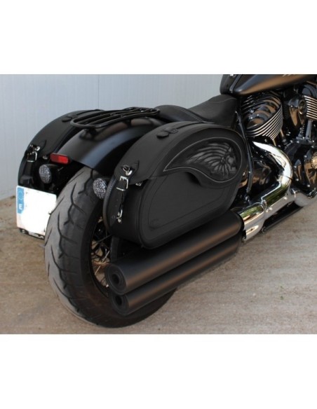 ALFORJAS PIEL RÍGIDAS VENDETTA BIG BOSS PARA INDIAN CHIEF