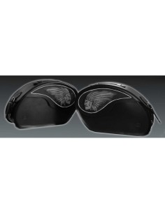 ALFORJAS PIEL RÍGIDAS VENDETTA BIG BOSS PARA INDIAN CHIEF DARK HORSE