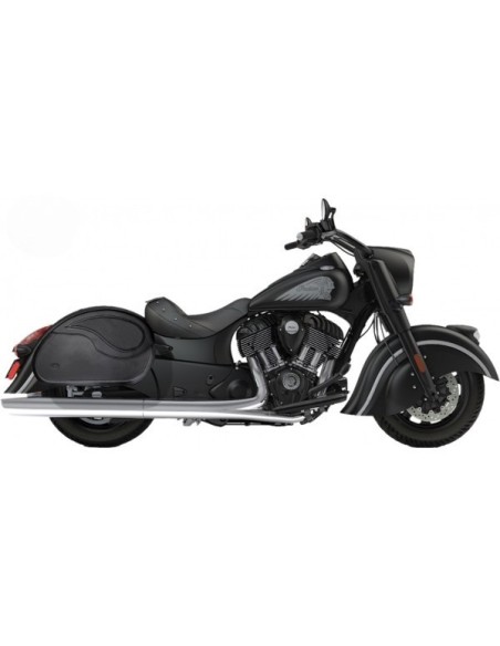 ALFORJAS RIGIDAS PIEL NAPOLEÓN BASICA INDIAN DARK HORSE