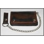 CARTERA OLD RAT MARRON PIEL ENVEJECIDA CON CADENA PARA CINTURÓN CARTERA OLD RAT MARRON PIEL ENVEJECIDA CON CADENA PARA CINTURÓN