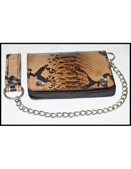 CARTERA PITON PIEL 10X15 CON CADENA PARA CINTURÓN