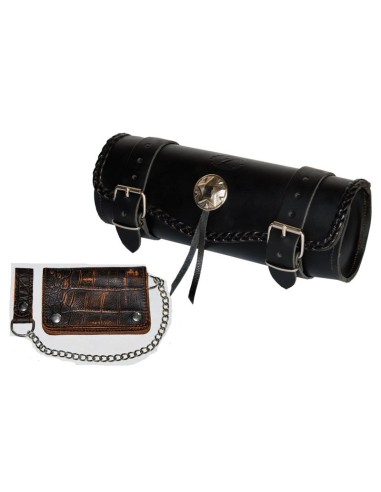 CONJUNTO DE RULO MEDIANO Y CARTERA DANDY PIEL CONJUNTO DE RULO MEDIANO Y CARTERA DANDY PIEL