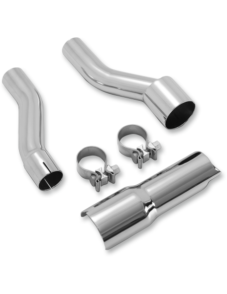 KIT ADAPTADOR SILENCIADOR CROMADO PARA H.D FL TRIKE 17-21