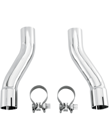 KIT ADAPTADOR SILENCIADOR CROMADO PARA H.D FL TRIKE 09-16