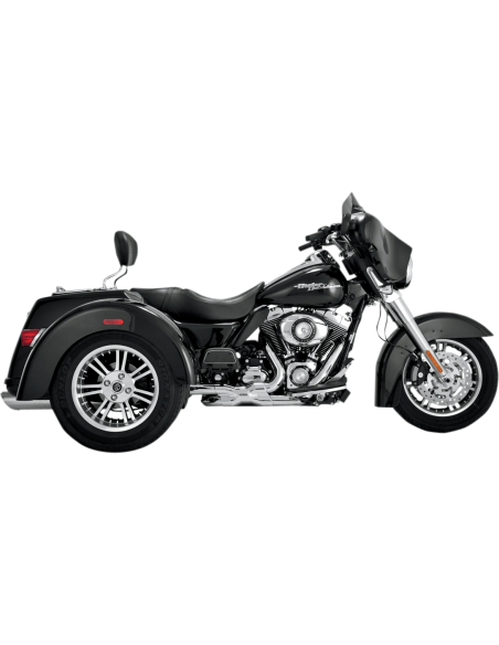 KIT ADAPTADOR SILENCIADOR CROMADO PARA H.D FL TRIKE 09-16