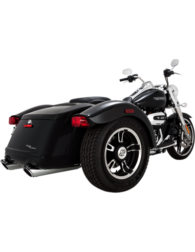 SILENCIADORES SLIP-ON TWINS SLASH 4" CROM PARA HARLEY DAVIDSON 17-21