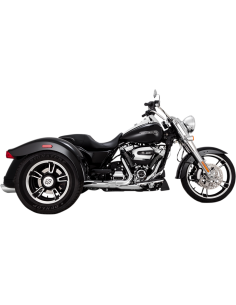 SILENCIADORES SLIP-ON TWINS SLASH 4" CROM PARA HARLEY DAVIDSON 17-21