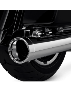 SILENCIADORES SLIP-ON MONSTER ROUNDS 4" CROM PARA HARLEY DAVIDSON 17-21