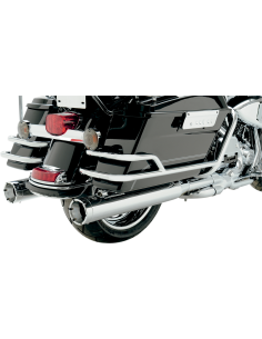 SILENCIADORES SLIP-ON MONSTER ROUNDS 4" CROM PARA HARLEY DAVIDSON 99-16