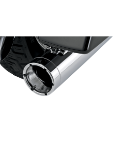 SILENCIADORES SLIP-ON MONSTER ROUNDS 4" CROM PARA HARLEY DAVIDSON 99-16