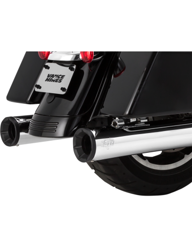 SILENCIADORES SLIP-ON ELIMINATOR 400 4" CROM TAPA FIN NEG PARA HARLEY DAVIDSON 17-21