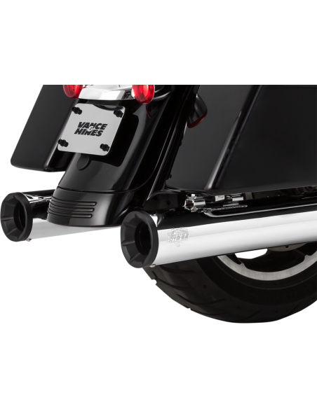 SILENCIADORES SLIP-ON ELIMINATOR 400 4" CROM TAPA FIN NEG PARA HARLEY DAVIDSON 17-21