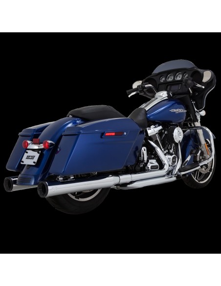 SILENCIADORES SLIP-ON ELIMINATOR 400 4" CROM TAPA FIN NEG PARA HARLEY DAVIDSON 17-21