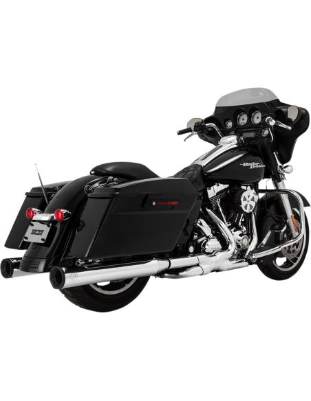 SILENCIADORES SLIP-ON ELIMINATOR 400 4" CROM TAP FIN NEG PARA HARLEY DAVIDSON 99-16