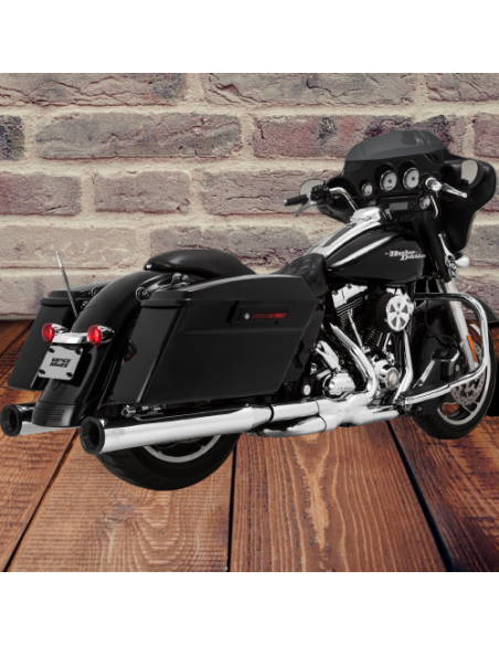 SILENCIADORES SLIP-ON ELIMINATOR 400 4" CROM TAP FIN NEG PARA HARLEY DAVIDSON 99-16