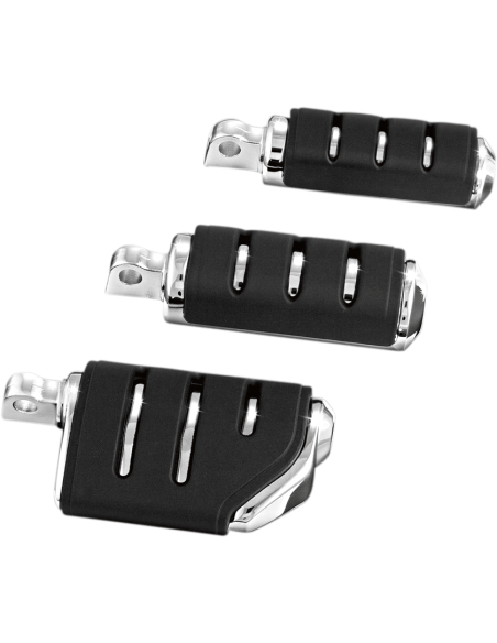 ESTRIBERAS ISO TRIDENT PEQUEÑAS CON ANCLAJES MACHO 32 MM CROMADO