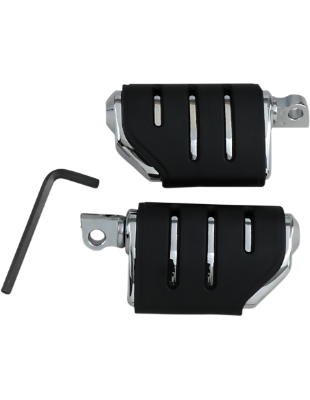 ESTRIBERAS ISO TRIDENT DUALLY CON ANCLAJES MACHO 32 MM CROMADO